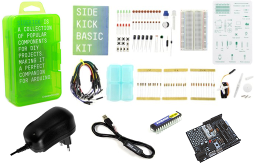 Détail du starter-kit PICBASIC SIDEKICK