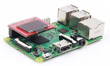 L'afficheur OLED sur une platine Raspberry Pi™