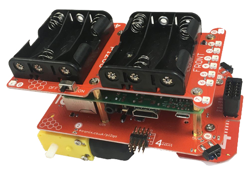 Détail des platines du Robot Pi2Go Mk2