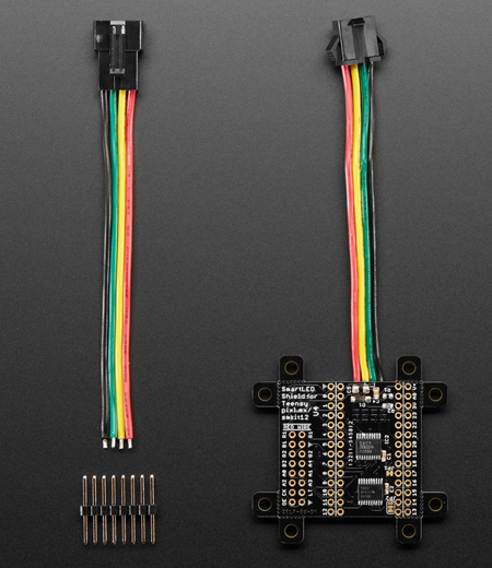 Détail de la platine Shield SmartMatrix SMartLED