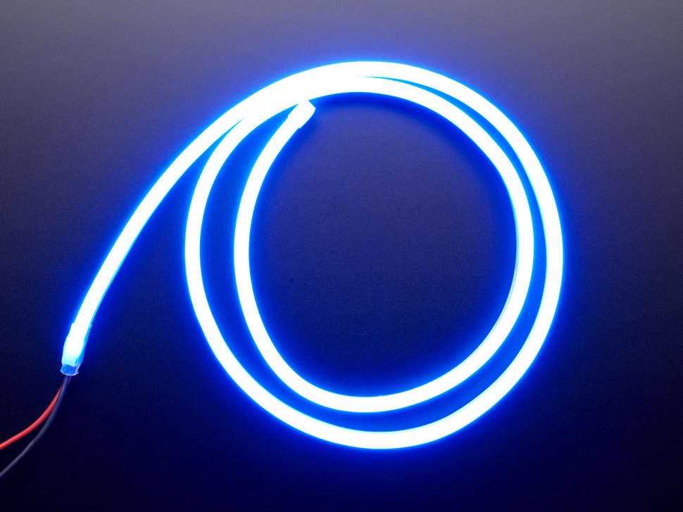 Flexible néon bleu en silicone à leds