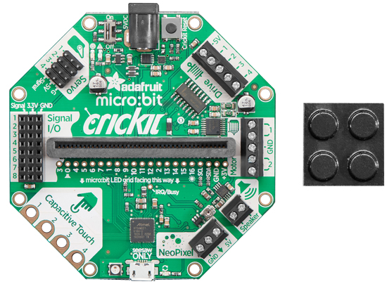 Détail de la platine Adafruit CRICKIT 3928