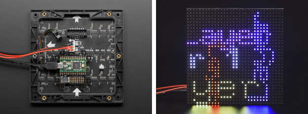 Exemple d'utilisation du module Shield Adafruit 1902 SMartMatrix SmartLED v4