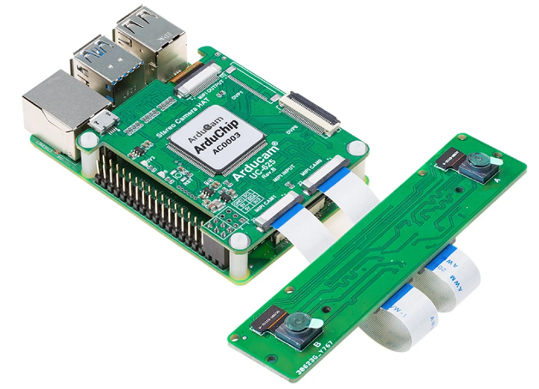 Exemple de raccordement du kit synchronisation caméra Stéréo pour Raspberry Pi