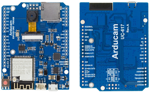 Détail de la platine Arducam ESP32S UNO PSRAM