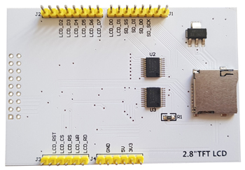 Détail du module Shield afficheur graphique tactile 2,8" pour Arduino