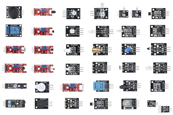 Détail du starter kit 36 capteurs