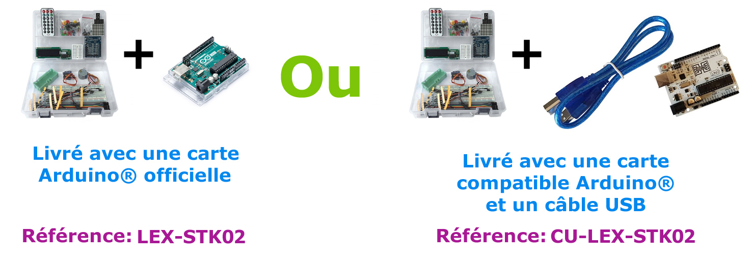 Choix entre une carte officielle ou compatible uno