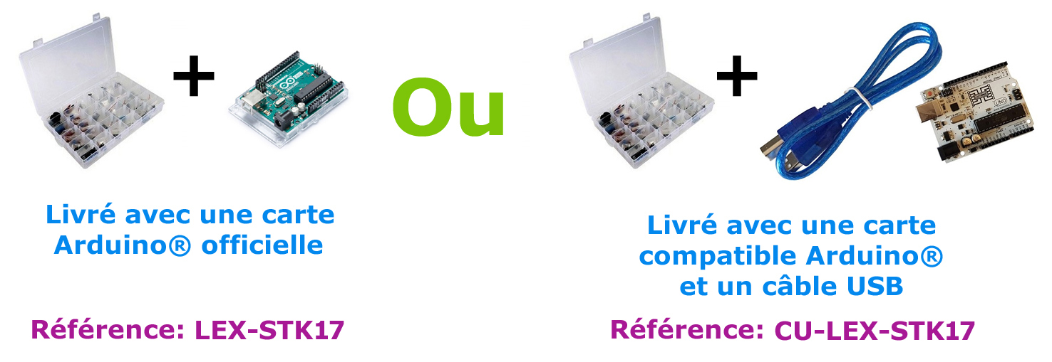 Sélection du type de starter kit 36 composants pour Uno