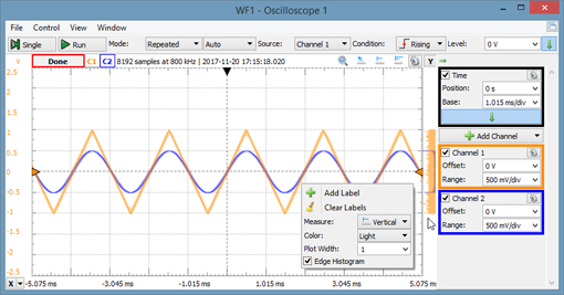 Nouvelles fonctions de WaveForms - 1