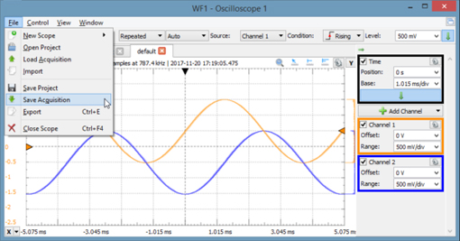 Nouvelles fonctions de WaveForms - 5