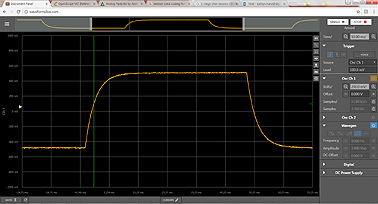 Ecran de mesure N° 2 de l'OpenScope