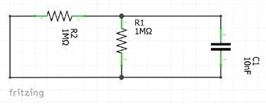 Schéma de principe circuit RC