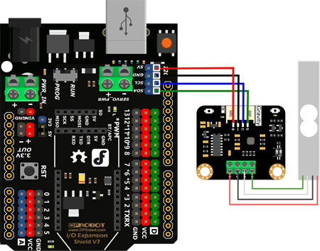 Raccordement du module capteur de charge du kit KIT0176