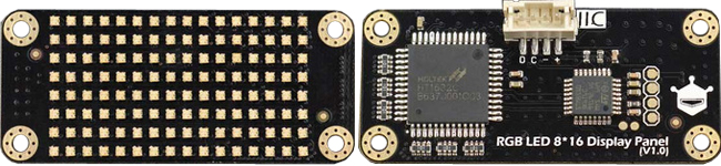 Détail du module matrice I2C à Leds RGB 8x16 DFR0522