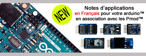 Notes d'applications pour Pmod et arduino