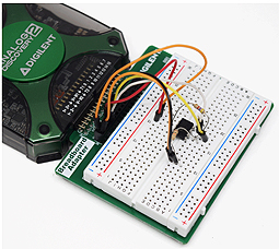 Exemple d'application de la platine d'adaptation BeadBoard et du boitier Analog Discovery 2