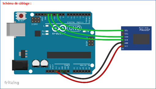 Raccordement du module à l'arduino™