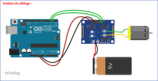 Raccordement du module à l'arduino™