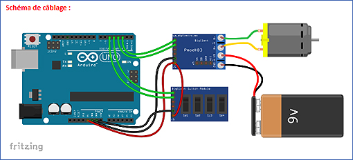 Raccordement du module à l'arduino™