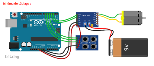 Raccordement du module à l'arduino™