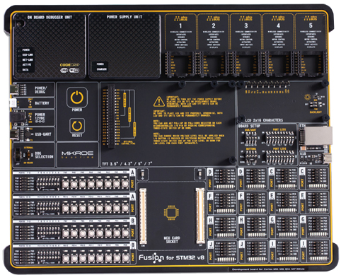 Détail de la platine Fusion pour STM32