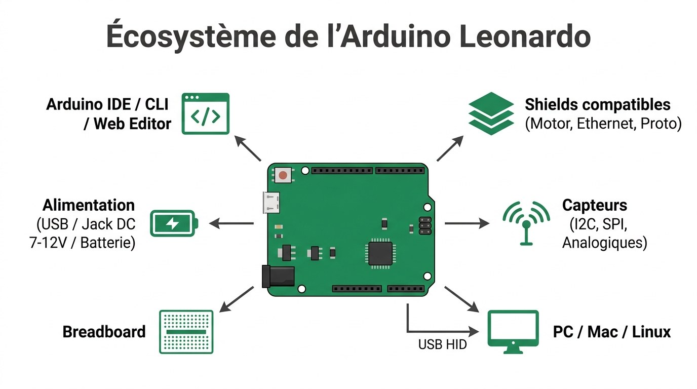 Écosystème et périphériques compatibles avec l'Arduino Leonardo