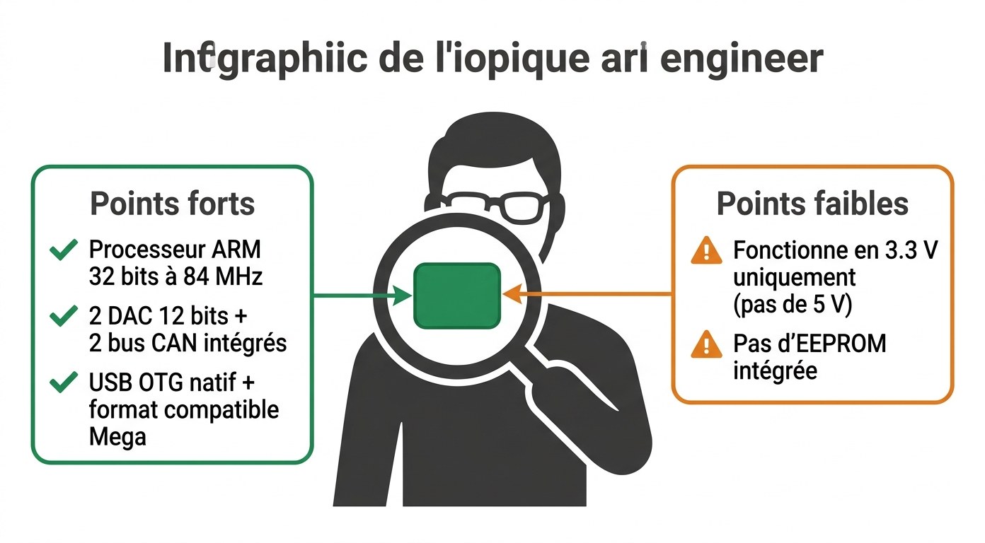 Avis expert Lextronic sur l'Arduino Due — points forts et points faibles