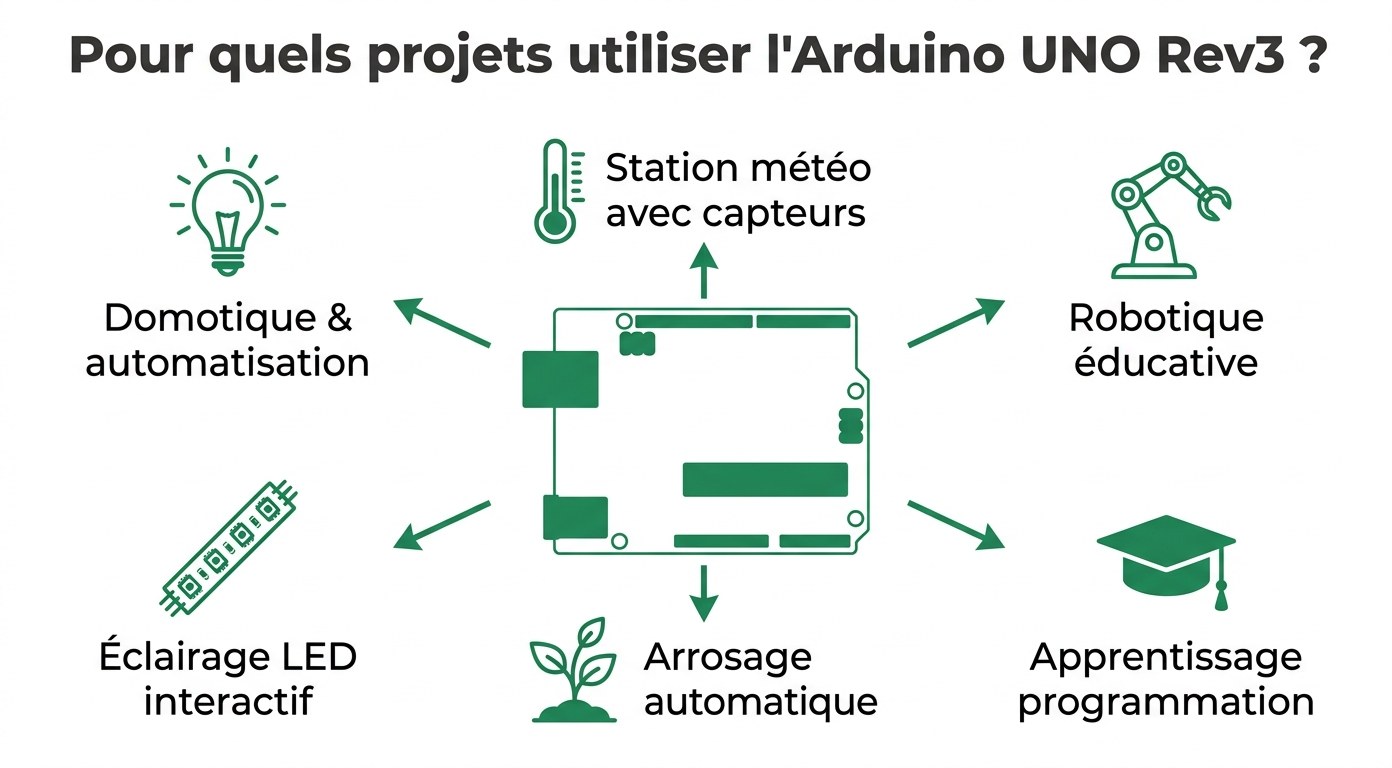 Six projets types avec l'Arduino UNO Rev3