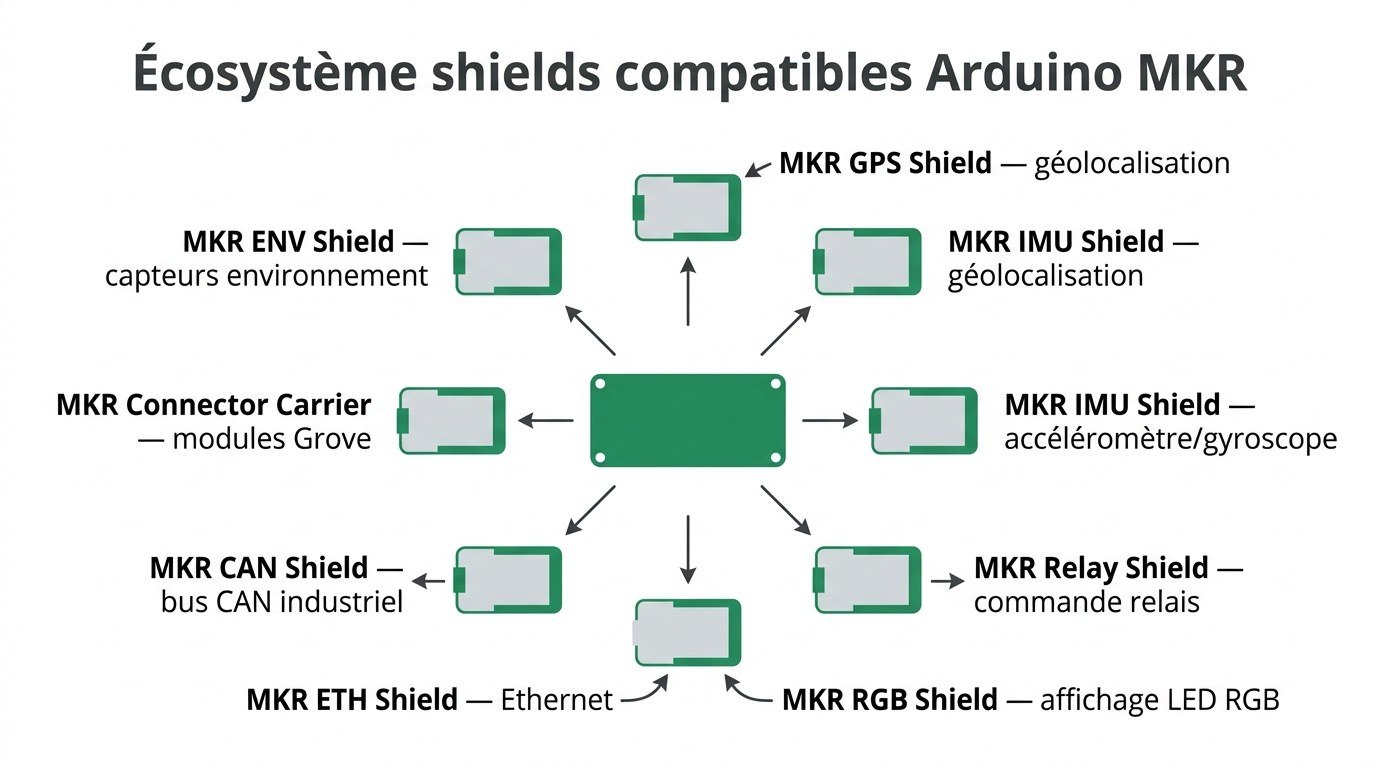 Écosystème des shields compatibles Arduino MKR Zero