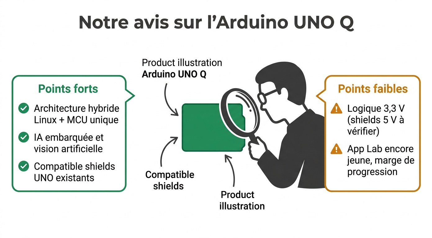 Avis expert Lextronic sur l'Arduino UNO Q : points forts et points faibles