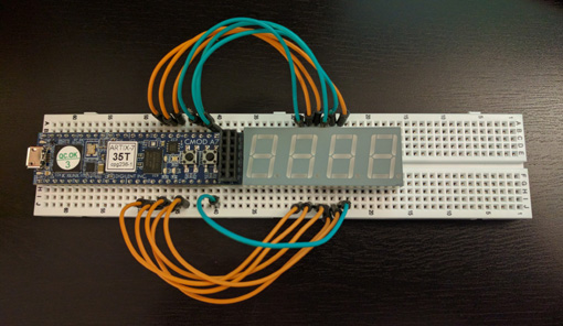Projet chronomètre 7 segments avec module CMOD