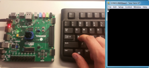 Démonstration clavier de la platine Nexys Vidéo