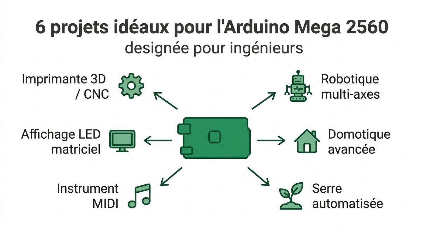 Six projets idéaux pour l'Arduino Mega 2560 — robotique, 3D, domotique