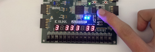Démo GPIO avec la Nexys