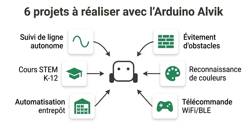 Six projets réalisables avec le robot Arduino Alvik