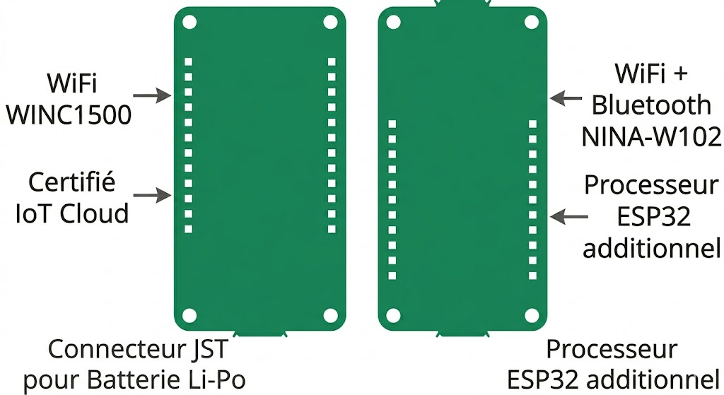 Comparaison Arduino MKR1000 vs MKR WiFi 1010