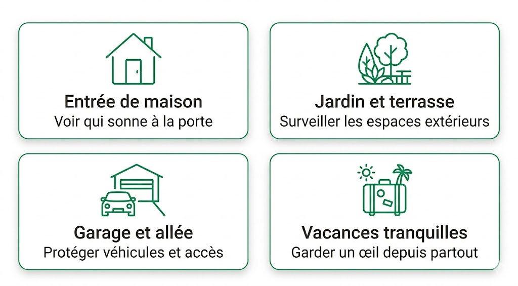 Cas d'usage de la caméra extérieure Nedis WIFICBO32WT