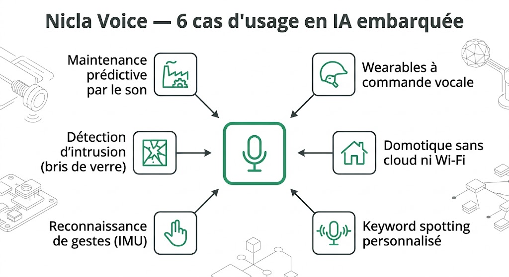 Cas d'usage typiques de la Nicla Voice en IA embarquée