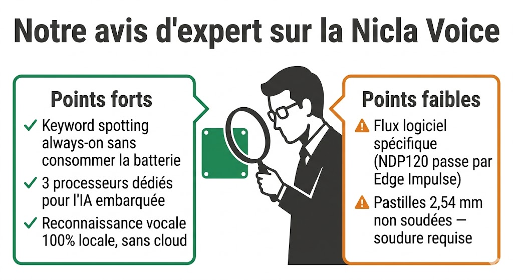 Avis d'expert sur la Nicla Voice — points forts et points faibles