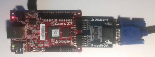 Affichage vidéo avec le Pmod VGA avec la platine CORA