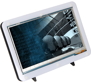 Exemple de montage de la coque RB-LCD-7-2Case avec un afficheur 7"