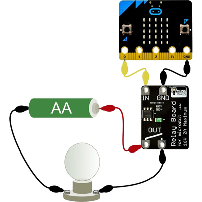 Exemple d'application du module relais pour micro:bit