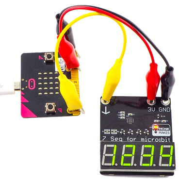 Exemple d'application du module 7 segments pour micro:bit