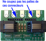 Cablâge de la platine pour une utilisation avec une arduino