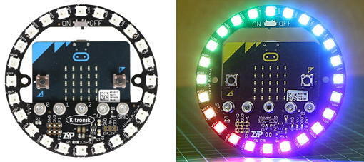 Exemple d'utilisation de la platine ZIP Halo avec une carte micro:bit