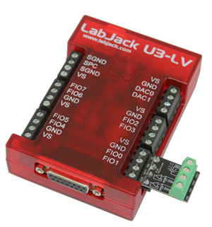 Exemple d'utilisation du module LJTick-Resistance sur un boitier LabJack U3