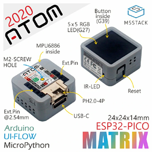 Détail des possibilités du module iOT ATOM Lite ESP32