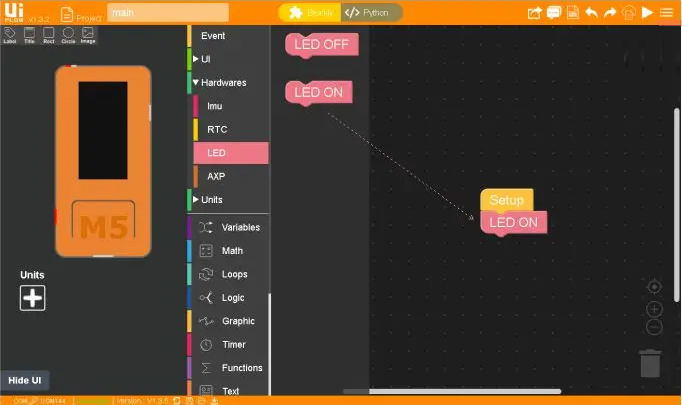 Programmation sous UIFlow du module M5Stick C