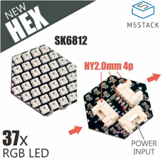 Détail du module matrice Hexagonale à 37 Leds RVB u045